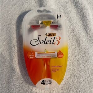 BIC Soleil 3 Women's Razors - Yellow and Red